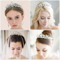 Miniatyrbillede 2 af 5: Makone tiara krystalkrone med strass kam til brudekroner, bryllup, bal, festlige begivenheder, prinsessefester, bryllups diadem, tiara til børn, prinsesse
