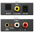 Miniatyrbild 3 av 5: TS-Dac 192khz Digital Till Analog Ljudomvandlare, Toslink Optisk Till 3.5mm Adapter För Ps 4 Hd Dvd Hem