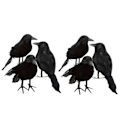 Miniatyrbilde 1 av 5: 6 x Halloween Dekorasjon Kråke Kunstig Raven Kråke Med Fjær Svart Fugl