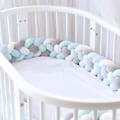 Miniatyrbillede 1 af 5: Spjälskydd 4-flettet Baby Pude Orm Flettet Bumper Sammet #1
