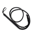 Pikkukuva 4 / 4: 1,9 m Bullwhip Nahka ja Mokkanahka Punotut Hännät Hevospiiskalaji Hevosenpiiskat (musta)-E-Perfet