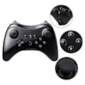 Miniatyrbillede 4 af 4: Pro-controller til Wii U, Trådløs håndkontrol til Nintendo Wii U-konsol Gamepad Joystick Dobbelte analoge spilcontrollere (Sort)