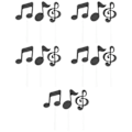 Miniatyrbilde 1 av 5: 30 stk. Musikknoter Cupcake Topper Papir Kakeinnlegg Kort Bryllupskake Dekor-Perfekt