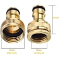 Miniatyrbilde 4 av 4: TS-4 Stk Kobber Messing Hageslangekobling, Messing Hageslangekobling Adapter Slangekran Gjenget Adapter Kran Dyse