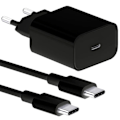 Miniatyrbilde 2 av 2: 2-Pakning - Lader for Samsung 25W - Adapter+Kabel USB-C Hurtiglader