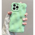 Miniatyrbild 1 av 4: Case for iPhone 14 Pro, Cute Solid Color Curly Wavy Shockproof TPU Case
