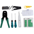 Miniatyrbilde 3 av 4: TS-Kit med nettverksreparasjonsverktøy, krympeverktøy, kabeltester, kontakter, egnet krympetang for DIY-datamaskin for R