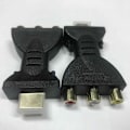 Pikkukuva 5 / 5: TS-yhteensopiva To 3 Rgb Rca Video Audio -adapteri -uros To 3 Rca Video Audio -adapterikomponenttiliitin