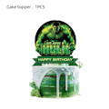 Pikkukuva 3 / 3: Hulk-teemainen syntymäpäiväjuhlat koristeet juhlatarvikkeet ilmapallot banneri cupcake/kakku topper riippuva pyörre sarja