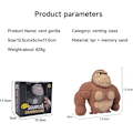 Miniatyrbilde 3 av 5: Strekkbare apeleker, Splat Monkey stressleke, Squeeze Monkey Splat-leker, Stressreduserende fidgetleker Stress Squeeze Gorilla-leker...