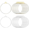 Miniatyrbilde 1 av 5: Ørekrokringer for smykkelaging, 40 stk 2 farger 40mm øredobber lagesett Bulk perleringer Øredobber for å finne runde, voksne, kvinne