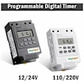 Miniatyrbilde 2 av 4: TM616 Programmerbar Bryter Relé, Digital Elektrisk Ukentlig Timer 12V med Digital LCD-skjerm - Hvit