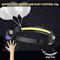 Pikkukuva 5 / 5: 2 kpl USB-ladattava LED-otsalamppu 350 lumenia 6 tilaa 230 astetta