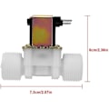 Miniatyrbillede 2 af 4: TS-Magnetventil 12 V DC Plast 3/4 '' DN20 Normalt Lukket N/C Flowkontakt Vandindløb Hurtig Tilslutning