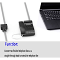 Miniatyrbillede 4 af 4: TS-Telefonstiksplitter RJ11 hun til 2 hun 6P6C inline kobling telefonforlængeradapter til fastnetfax (1
