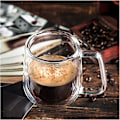Miniatyrbild 3 av 5: Dubbelväggiga Glasmuggar, 2-pack 250ml Borosilikatglaskoppar, för Te, Kaffe, Latte, Cappuccino, Espresso, Öl