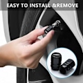 Pikkukuva 3 / 4: TS-4 Kpl Auton Venttiilinhatut Venttiilisuojukset, Metalliset Auton Venttiilinhatut Logolla Yhteensopiva Audi A1 A3 RS3 A4 A5 A6 A7 RS7 A8 Q3 Q Kanssa