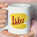 Miniatyrbild 3 av 4: Luke's Diner Mugg Stars Hollow Connecticut Gear Gilmore Girls Inspirerade Muggar Lukes Diner Kopp Luke's Diner Kaffe Muggar Fan Present