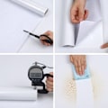 Miniatyrbilde 2 av 4: TS-Papir Selvklebende for Møbler Hvit Blank 40X300cm Møbelklistremerker Vinyl Selvklebende Soverom Kjøkken Benkeplater Tapet