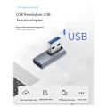 Pikkukuva 2 / 5: TS-10kpl USB-sovitin A-uros - A-naaras, keskitaivutus, liitin kannettavan puhelimen adapterin kulmalle