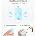 Miniatyrbillede 3 af 4: Genopladelig Anti-Angreb Lomme Alarm Nøglering Sikkerhed Selvforsvarsalarm med LED-lys til Kvinder, Mænd, Børn og Ældre, 130 DB, 3 Stykker, PA1001