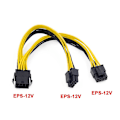 Pikkukuva 2 / 5: TS-2kpl Eps Cpu 12v 8pin Naaras Kaksois 8pin (4+4)pin Eps 12v Uros Emolevyn Virtalähdekaapeli Y Sp