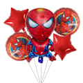 Miniatyrbillede 1 af 2: Folieballoner, Spider-Man, 5 stk
