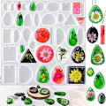 Miniatyrbillede 1 af 5: Harts forme Silikoneforme Forme Harts øreringe Forme