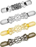 Vestklips, genser krage skjerfklips, sklisikker fast spenne, for kvinner jenter, 4 stk