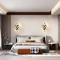 Miniatyrbillede 4 af 5: LED Væglampe, Indendørs Væglampe Moderne 26w, Indendørs LED Væglampe Buet Design, 3000 K Varmt Hvidt Lys, Sort, Til Soveværelse, Arbejdsværelse