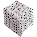 Miniatyrbillede 1 af 5: Sæt med 6 Stolsdyner 40 x 40, Dekorative Puder Stolsdyna Havepuder, Polyester