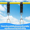 Miniatyrbild 3 av 4: 4 Piece Suspension Strap Set with D-Rings for Garden Swing or Hammock