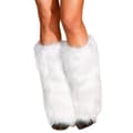 Dam Fuzzy Benvärmare Vinter Päls Fluffig Ben white