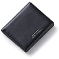 Damplånböcker Liten Bifold Läderficka Plånbok Dam Mini Kort Plånbok (svart)