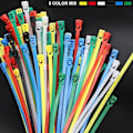 Miniatyrbild 5 av 5: Återanvändbara buntband i plast 200 x 3,6 mm, färgglada buntband, buntband i nylon, UV-resistenta buntband - Förpackning med 120 stycken