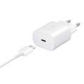 Pikkukuva 3 / 4: 25W valkoinen Type-C -latauspaketti + Type-C -kaapeli Samsung Galaxy A25 A15 A05 A05s A35 A55 -puhelimille (Valkoinen)
