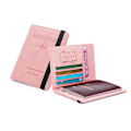 Miniatyrbillede 1 af 5: RFID-beskyttet rejse tegnebog pas holder Rosa pink 2-pak