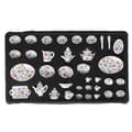1:12 Dockskåp Teservis Set Simulering Dekorativ Miniatyr Keramik Teservis Set för DIY Dockskåp 46 Typ1