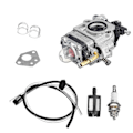 Pikkukuva 1 / 4: Moottoripyörän kaasutin 15mm 2-tahti kaasutin 43cc 47cc 49cc 50cc 52cc skootterille ATV Dirtille