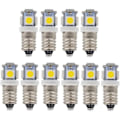 Pikkukuva 1 / 5: 10 kpl E10 9V Cool White 5SMD 5W LED-lamppuja (Cool White, 9V) - Perfet