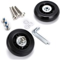 Miniatyrbillede 1 af 4: 2 stk. kufferthjul Udskiftningshjul reparationslejer til bagagekuffert 60×18mm, Sort