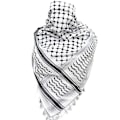 Pikkukuva 1 / 2: Palestiinalaissalli, Keffiyeh, Arafat Hatta, leveä tupsuilla, Shemagh Keffiyeh arabialainen koiranhammaskuvio 100%{HH}