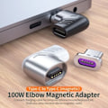 Miniatyrbilde 3 av 5: 100W/5A Magnetisk USB-C-adapter hurtiglading svart