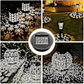 Miniatyrbilde 2 av 5: 4 stk. solcellelamper med LED-lys, solcellelamper, LED-solcellepanel lyktlokk {HH}