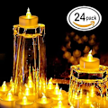 Miniatyrbild 2 av 5: Flameless LED Tealights - With Cr2032 Batteries - Flickering Effect - Warm White 24 Pcs
