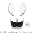 Miniatyrbillede 3 af 5: TS-N4ht1 Håndrem+maske Kombination Til Pico 4 Håndtag Controller Tpu Anti Slip Rem+silikone Mas