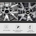 Miniatyrbillede 5 af 5: X4 60mm Aluminiumfælge til Citroen C2 C4 C5 C6 C-quatre Logo - Sort/krom-Perfekt