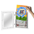 Miniatyrbilde 3 av 5: Barnerammer for barn - Enkelt å bytte kunstverk - Rammer for tegninger og kunstverk - Fotorammer for vegg og bordplate (26 x 35 cm)