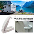 Miniatyrbillede 3 af 5: Campervan dørlås beslag | Opbevaringskrog til campingvogn, Holdbart materiale og nem installation, Autocamper, Trailer, Hvid
