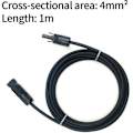 Miniatyrbillede 4 af 4: TS-forlængerkabel til solpanel, 4 mm² PV-kabel med hun- og hanstik til solcellesystemer til solcellepanel